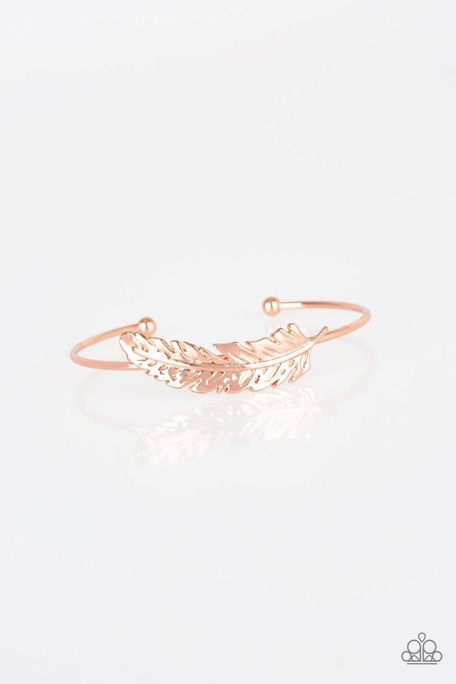 Paparazzi Bracelet ~ How Do You Like This FEATHER? - Copper