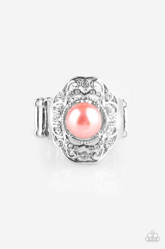 Paparazzi Ring ~ Pearl Princess - Orange