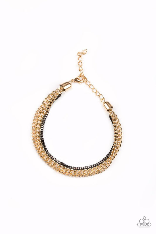 Industrial Icon - Gold - Paparazzi Bracelet Image