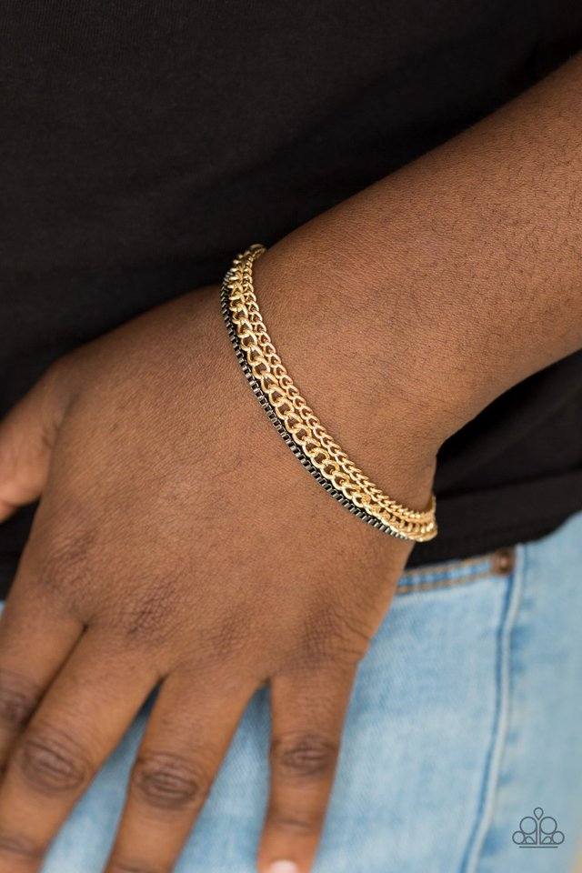Industrial Icon - Gold - Paparazzi Bracelet Image
