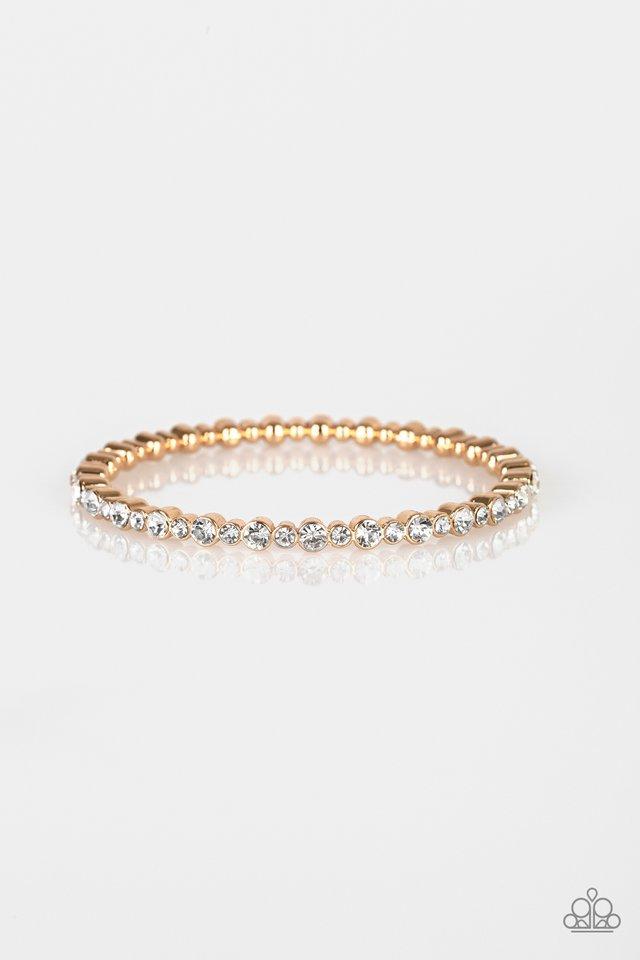 Paparazzi Bracelet ~ Seven Figure Fabulous - Gold