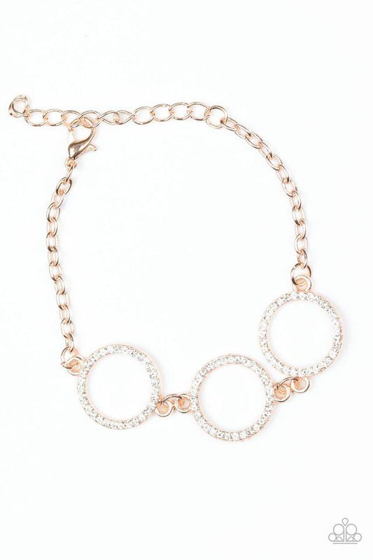 Paparazzi Bracelet ~ Dress The Part - Rose Gold