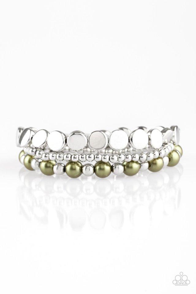Paparazzi Bracelet ~ Girly Girl Glamour - Green