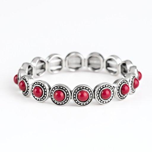 Paparazzi Bracelet ~ Globetrotter Goals - Red