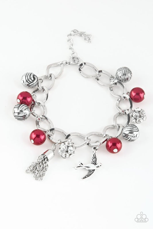 Lady Love Dove - Red - Paparazzi Bracelet Image