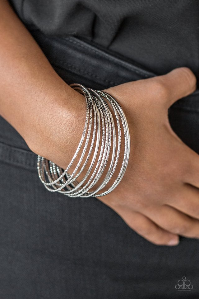 Bangle Babe - Silver - Paparazzi Bracelet Image