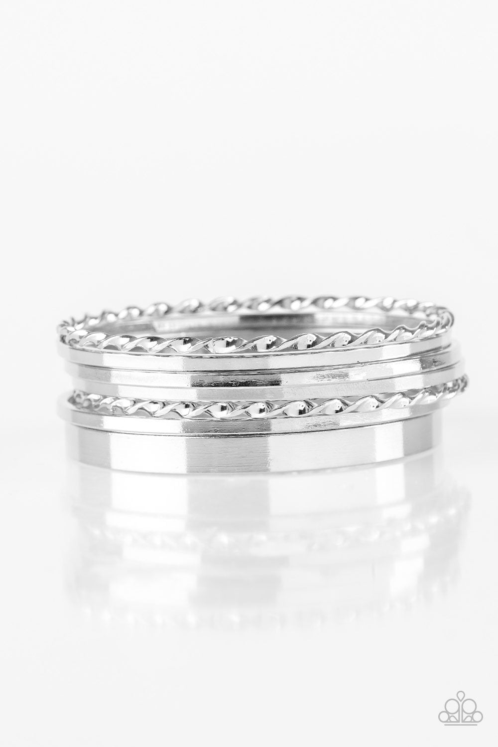 Paparazzi Bracelet ~ Basic Blend - Silver