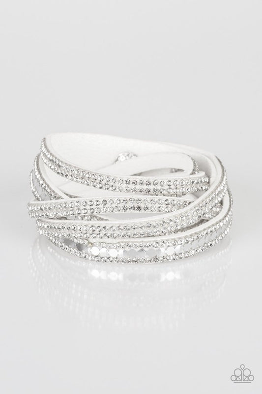 Rock Star Attitude - White - Paparazzi Bracelet Image