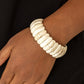 Peacefully Primal - White - Paparazzi Bracelet Image