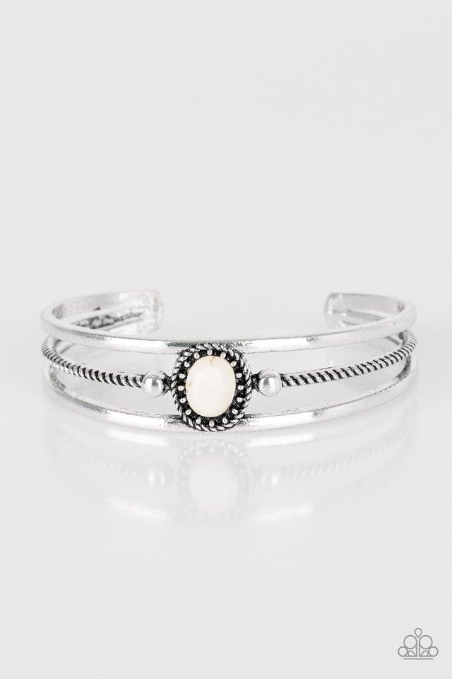Paparazzi Bracelet ~ Borderline Borderland - White