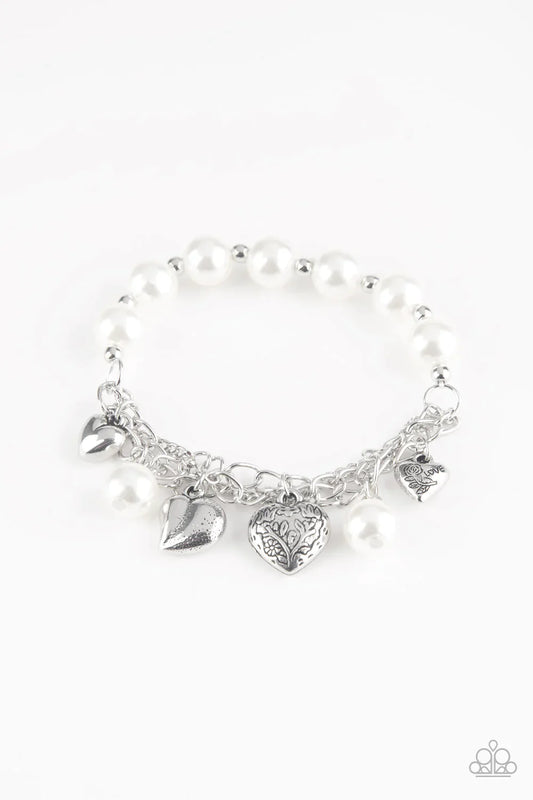 Paparazzi Bracelet ~ More Amour - White