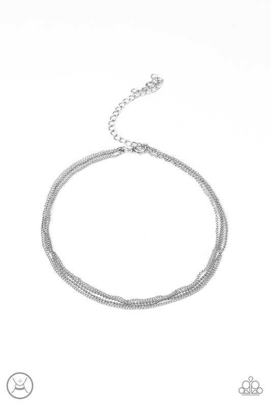 Paparazzi Necklace ~ If You Dare - Silver