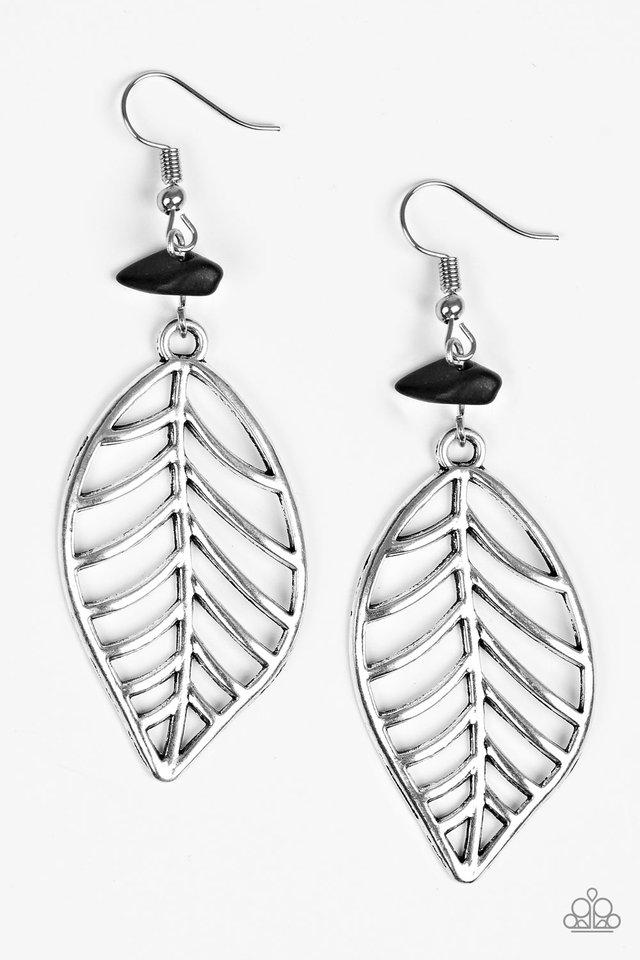 Paparazzi Earring ~ BOUGH Out - Black