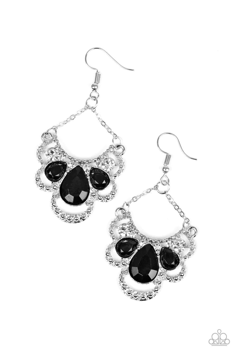 Paparazzi Earring ~ Caribbean Royalty - Black