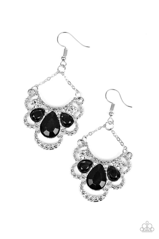 Paparazzi Earring ~ Caribbean Royalty - Black