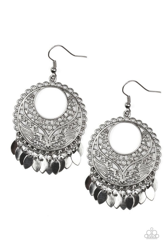 Far Off Horizons - Black - Paparazzi Earring Image
