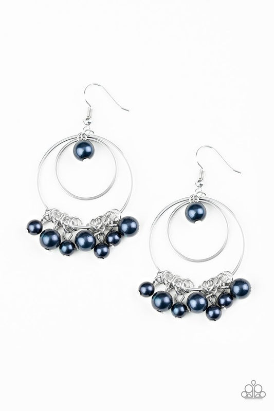 New York Attraction - Blue - Paparazzi Earring Image