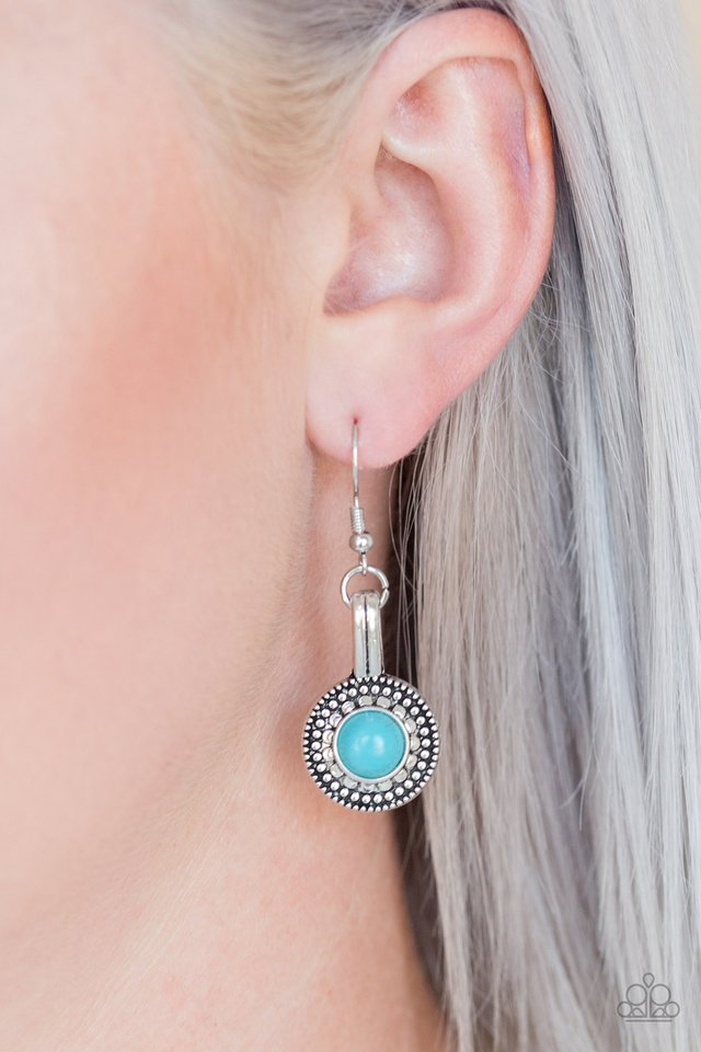 Simply Stagecoach - Blue - Paparazzi Earring Image