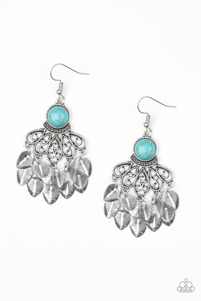 A Bit On The Wildside - Blue - Paparazzi Earring Image