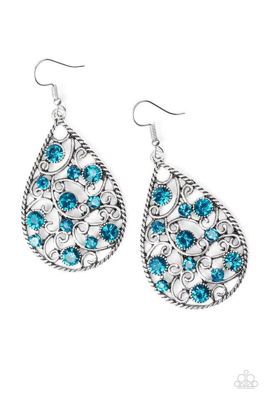 Paparazzi Earring ~ Certainly Courtier - Blue