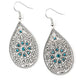 Dinner Party Posh - Blue - Paparazzi Earring Image