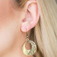 Eastside Excursionist - Brass - Paparazzi Earring Image