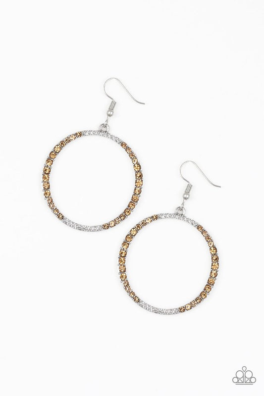 Risky Ritz - Brown - Paparazzi Earring Image