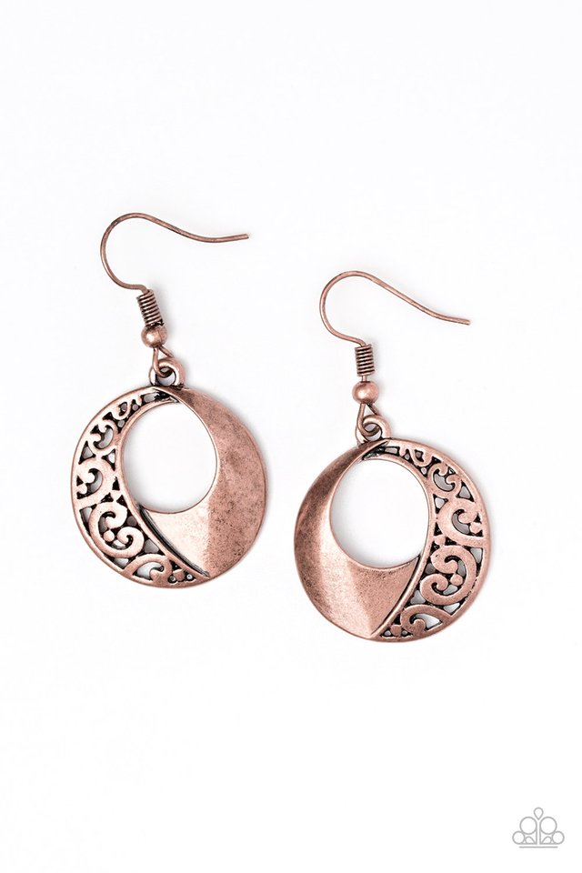 Eastside Excursionist - Copper - Paparazzi Earring Image