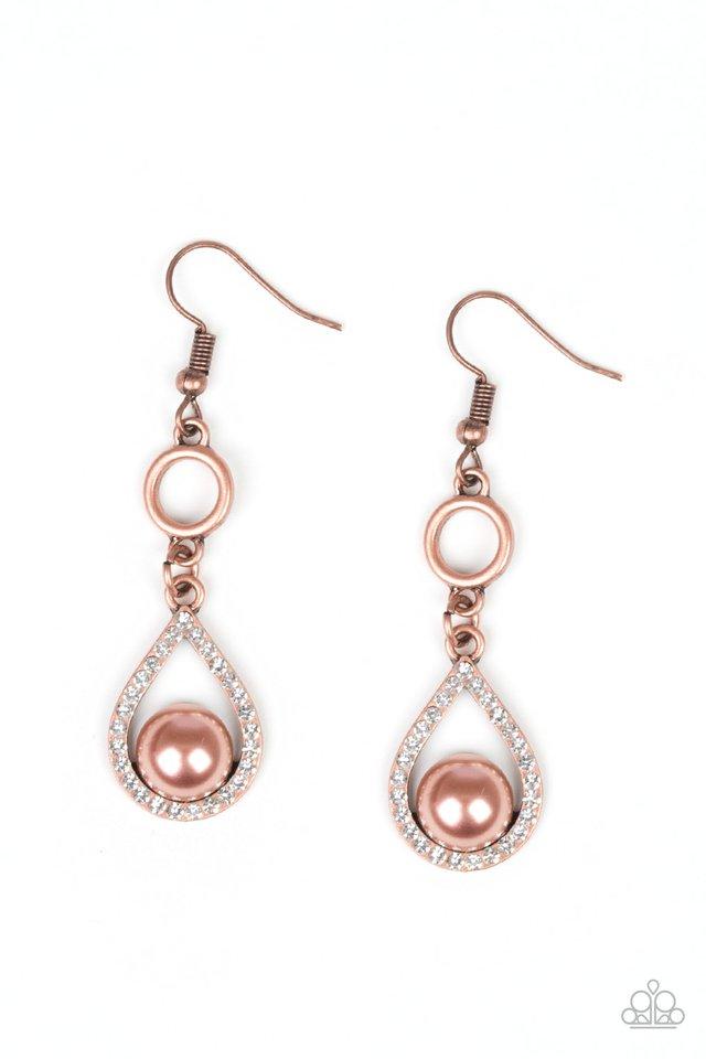 Paparazzi Earring ~ Roll Out The Ritz - Copper