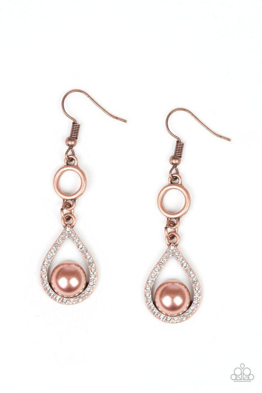 Paparazzi Earring ~ Roll Out The Ritz - Copper