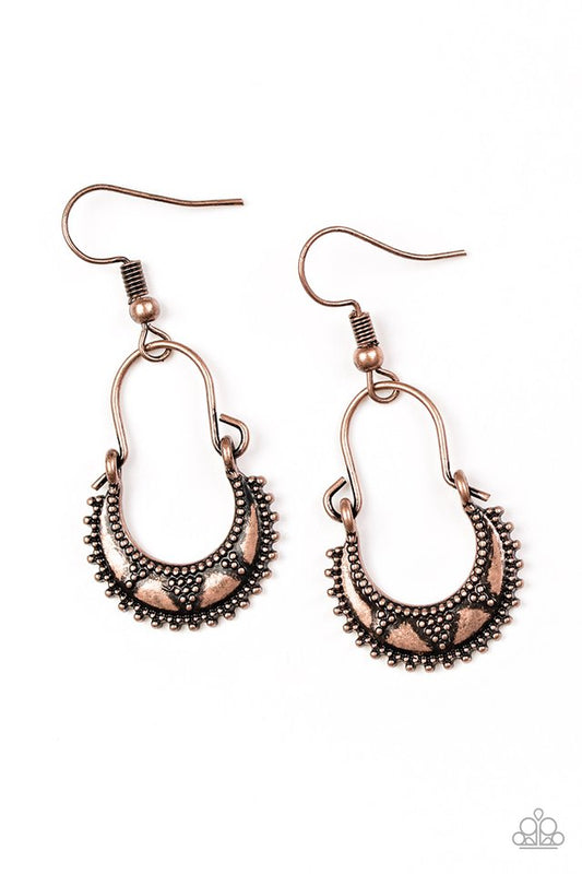Industrially Indigenous - Copper - Paparazzi Earring Image