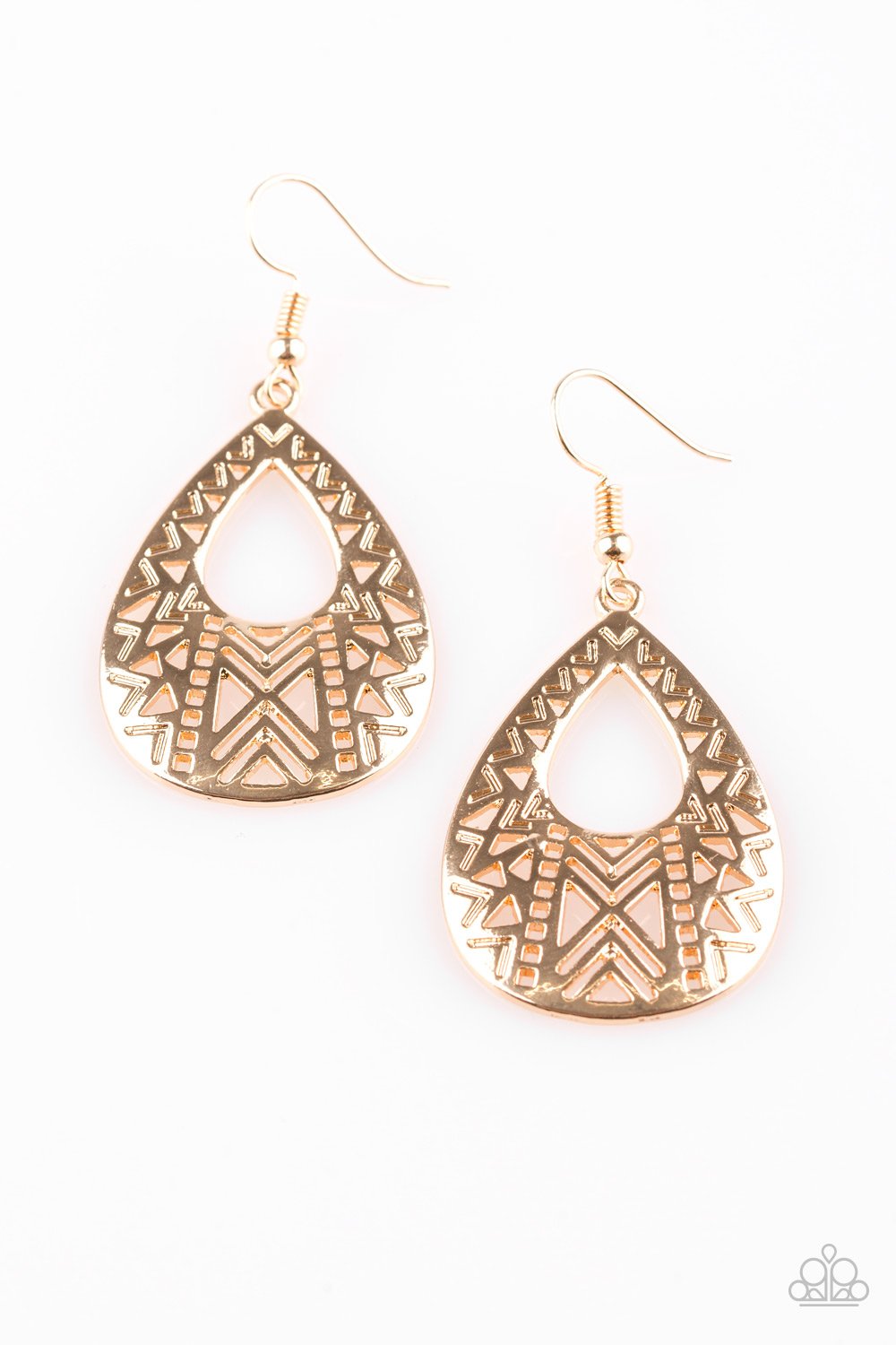 Paparazzi Earring ~ Alpha Amazon - Gold