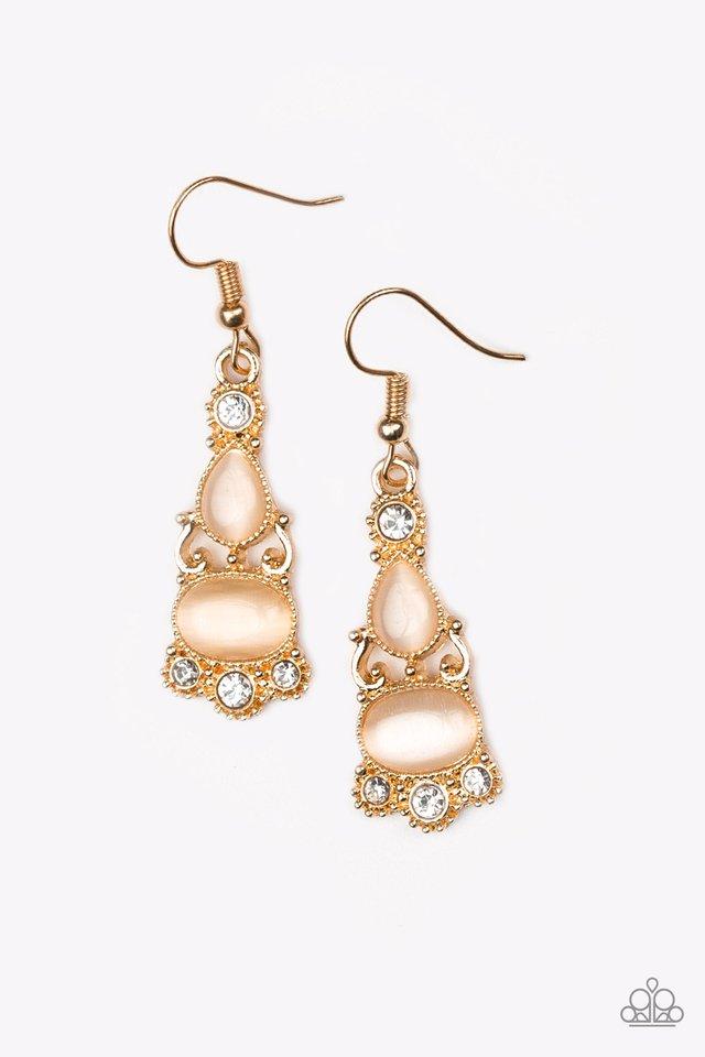 Paparazzi Earring ~ Push Your LUXE - Gold