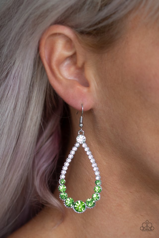 Token Twinkle - Green - Paparazzi Earring Image