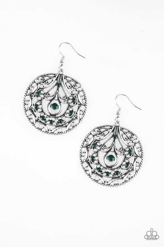 Choose To Sparkle - Green - Paparazzi Earring Image