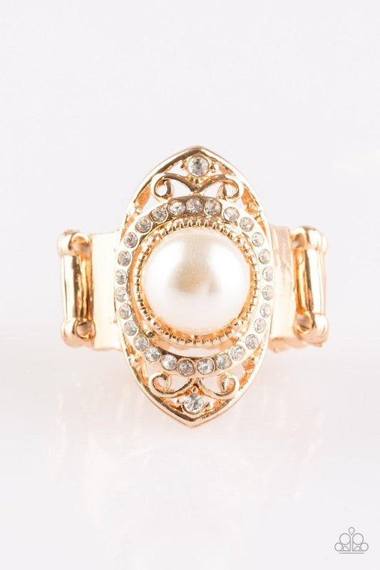 Paparazzi Ring ~ Pearl Posh - Gold