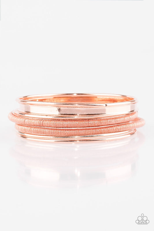Paparazzi Bracelet ~ Pay A Hefty SHINE - Copper