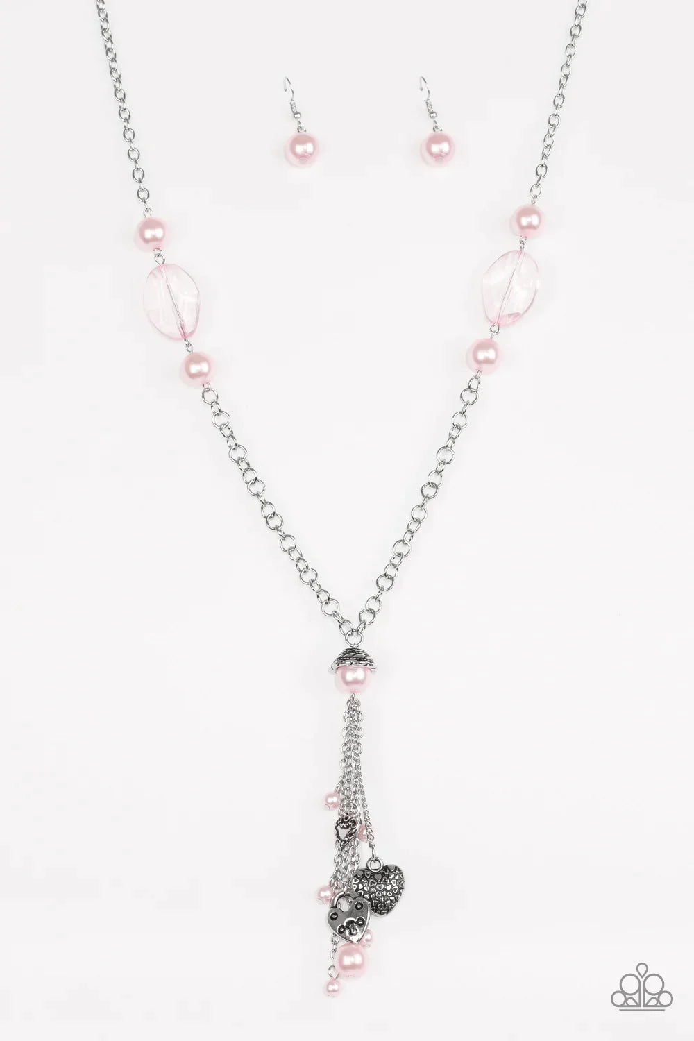 Paparazzi Necklace ~ Heart-Stopping Harmony - Pink