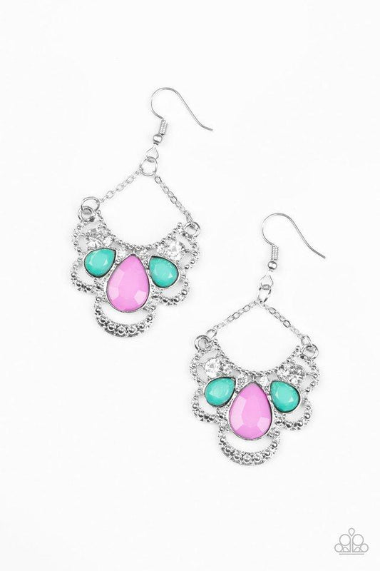Paparazzi Earring ~ Caribbean Royalty - Multi