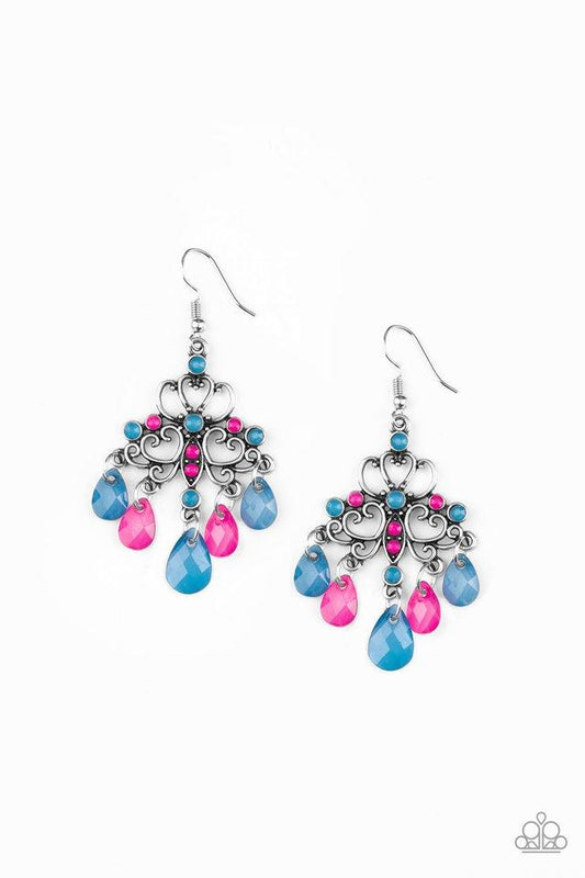 Paparazzi Earring ~ Dip It GLOW - Multi