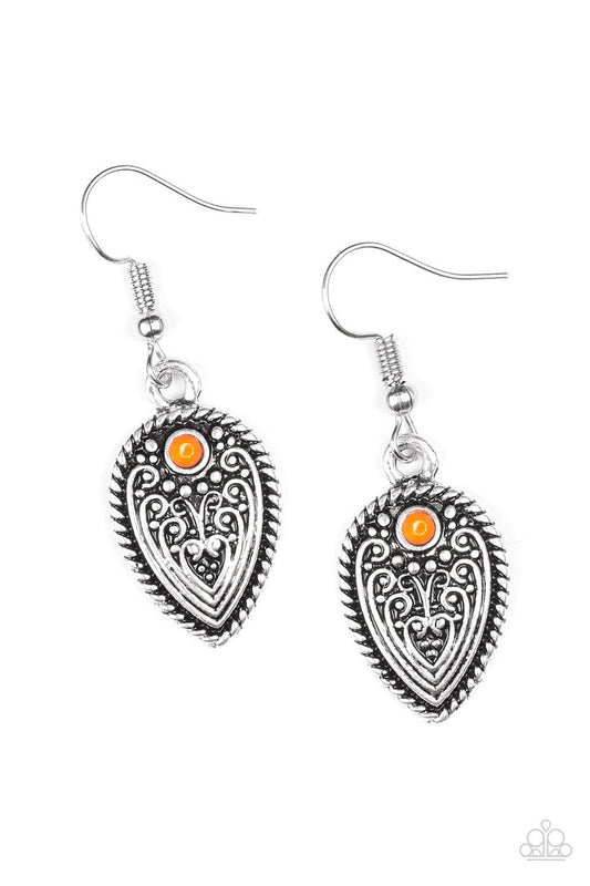 Paparazzi Earring ~ Distance PASTURE - Orange