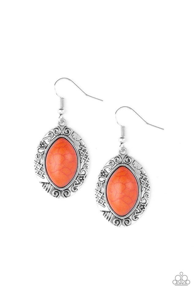 Paparazzi Earring ~ Aztec Horizons - Orange