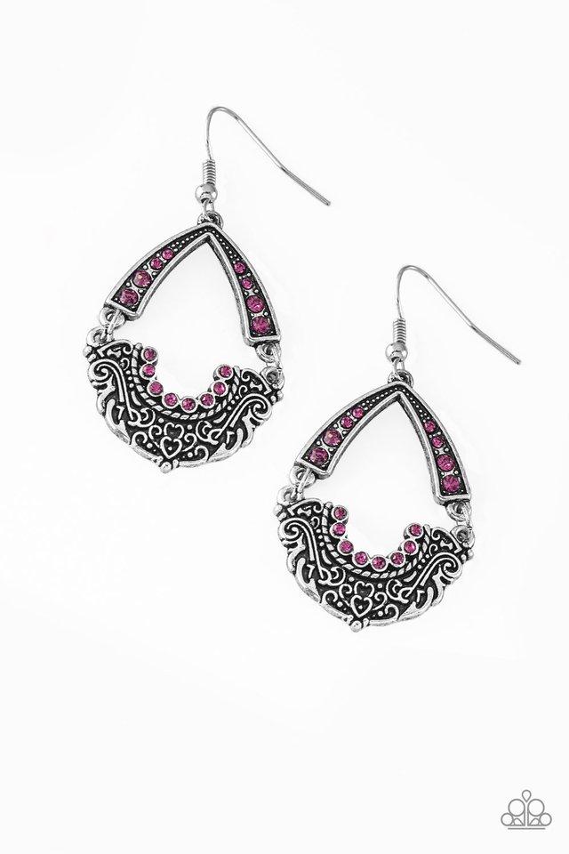 Paparazzi Earring ~ Royal Engagement - Pink