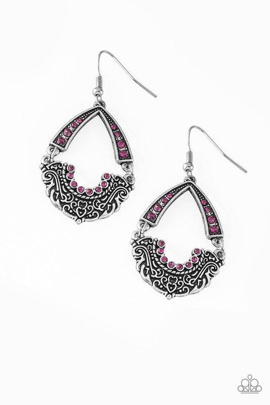 Paparazzi Earring ~ Royal Engagement - Pink