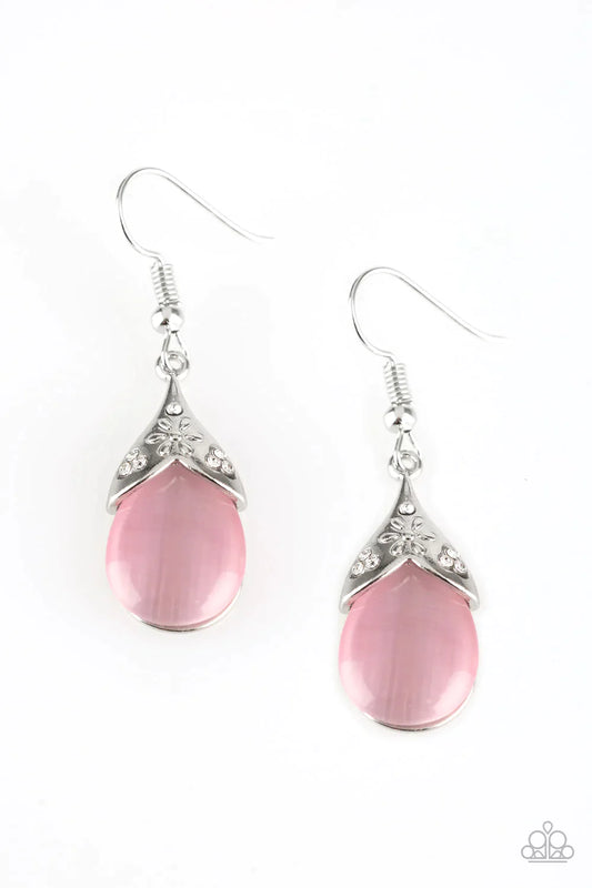 Paparazzi Earring ~ Spring Dew - Pink