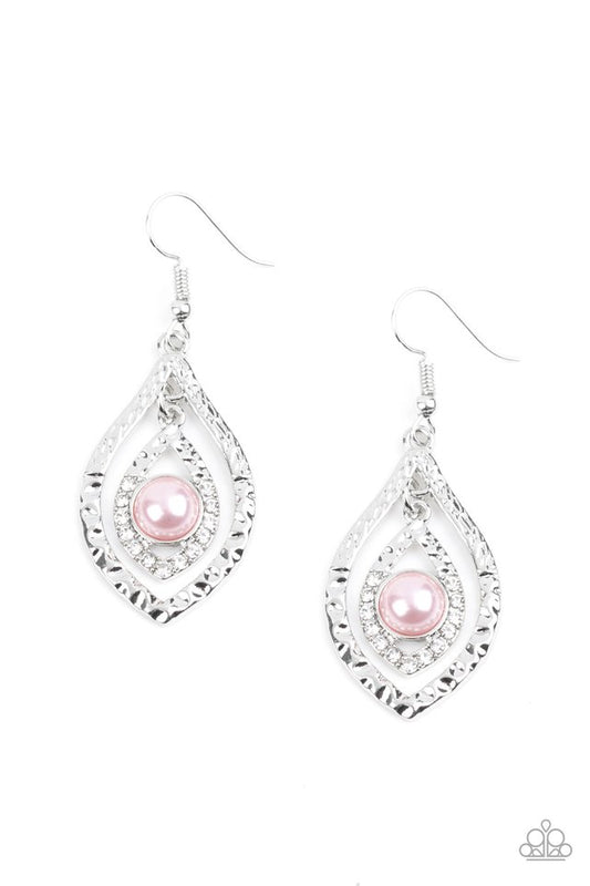 Breaking Glass Ceilings - Pink - Paparazzi Earring Image