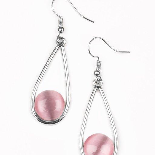 Paparazzi Earring ~ Over The Moon - Pink