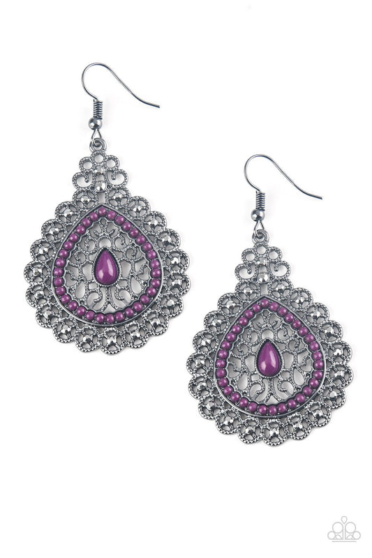 Paparazzi Earring ~ Carnival Courtesan - Purple