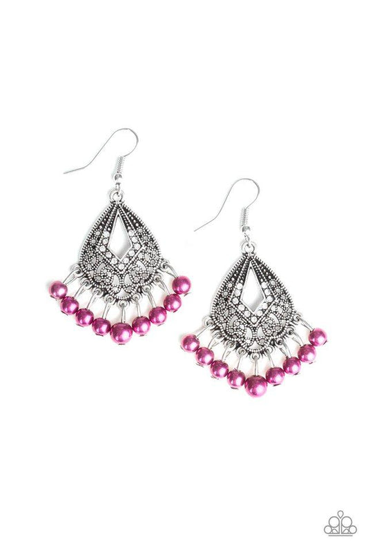 Paparazzi Earring ~ Gracefully Gatsby - Purple