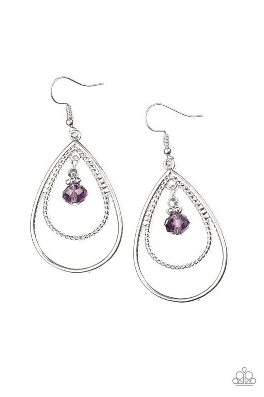 REIGN On My Parade - Purple - Paparazzi Earring Image